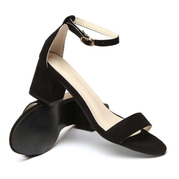 Black Mini Heels - Picture 2 of 4